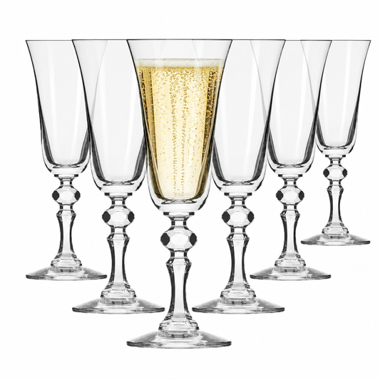 Krosno Krista Champagne Flutes - 150ml - Set of 6