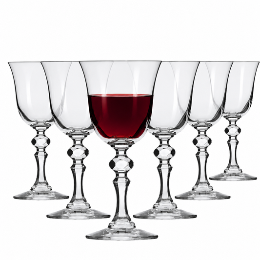 Krosno Krista Red Wine Glasses - 220ml - Set of 6