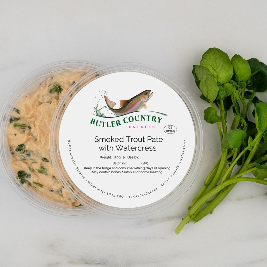 smoked trout pate with watercress