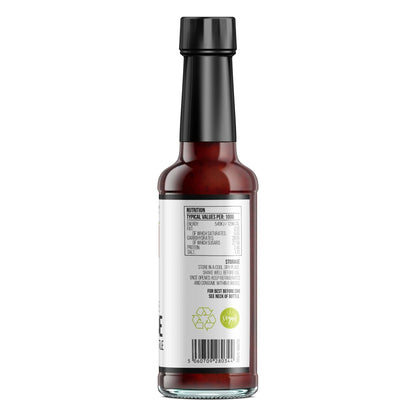 Bottle of Smokin' Ghost Hot Sauce by Chilli Mash Co. featuring ghost pepper and chipotle in 150ml size.