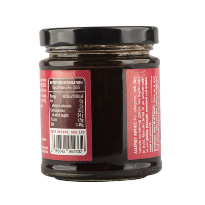 Manfood Smoky Onion Relish in a jar, showing a dark, smoky onion-based relish with visible onion pieces and rich texture.