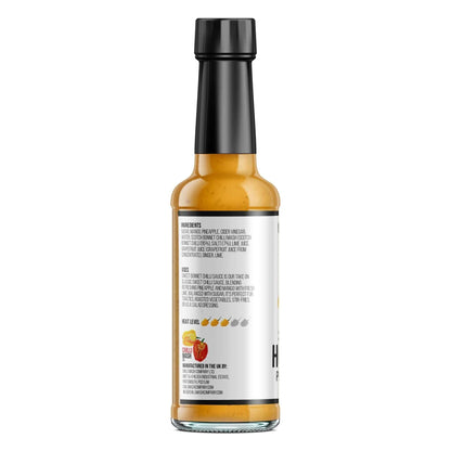 Sweet Bonnet Hot Sauce by Chilli Mash Co. in a 150ml bottle, featuring vibrant chili mash and sweet, spicy flavors.