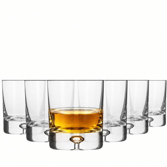 Krosno Bubble Base Whisky Tumblers - 280ml - Set of 6