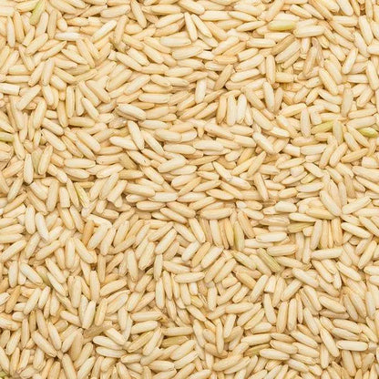 Organic brown glutinous long rice from Whole Food Earth, raw, GMO-free, vegan, and eco-friendly in a natural rice and couscous package.