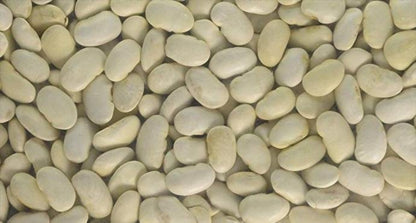 Organic butter beans by Whole Food Earth, plump and creamy beans in a natural setting, emphasizing GMO-free and organic quality.