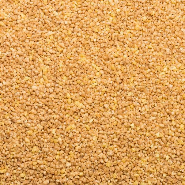 Raw organic couscous spelt from Whole Food Earth, a vegan, GMO-free flour and grain product with no additives.