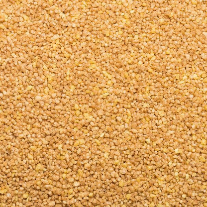 Raw organic couscous spelt from Whole Food Earth, a vegan, GMO-free flour and grain product with no additives.