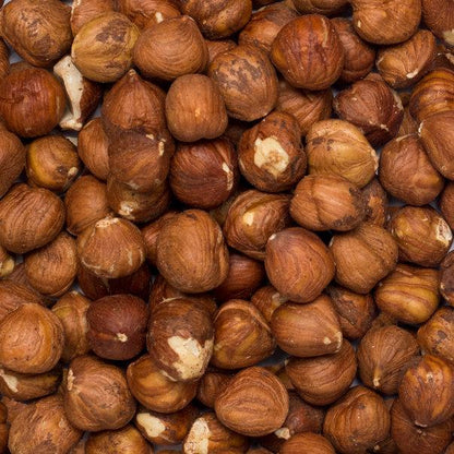 Raw organic hazelnuts from Whole Food Earth, GMO-free nuts and seeds in a natural shell.