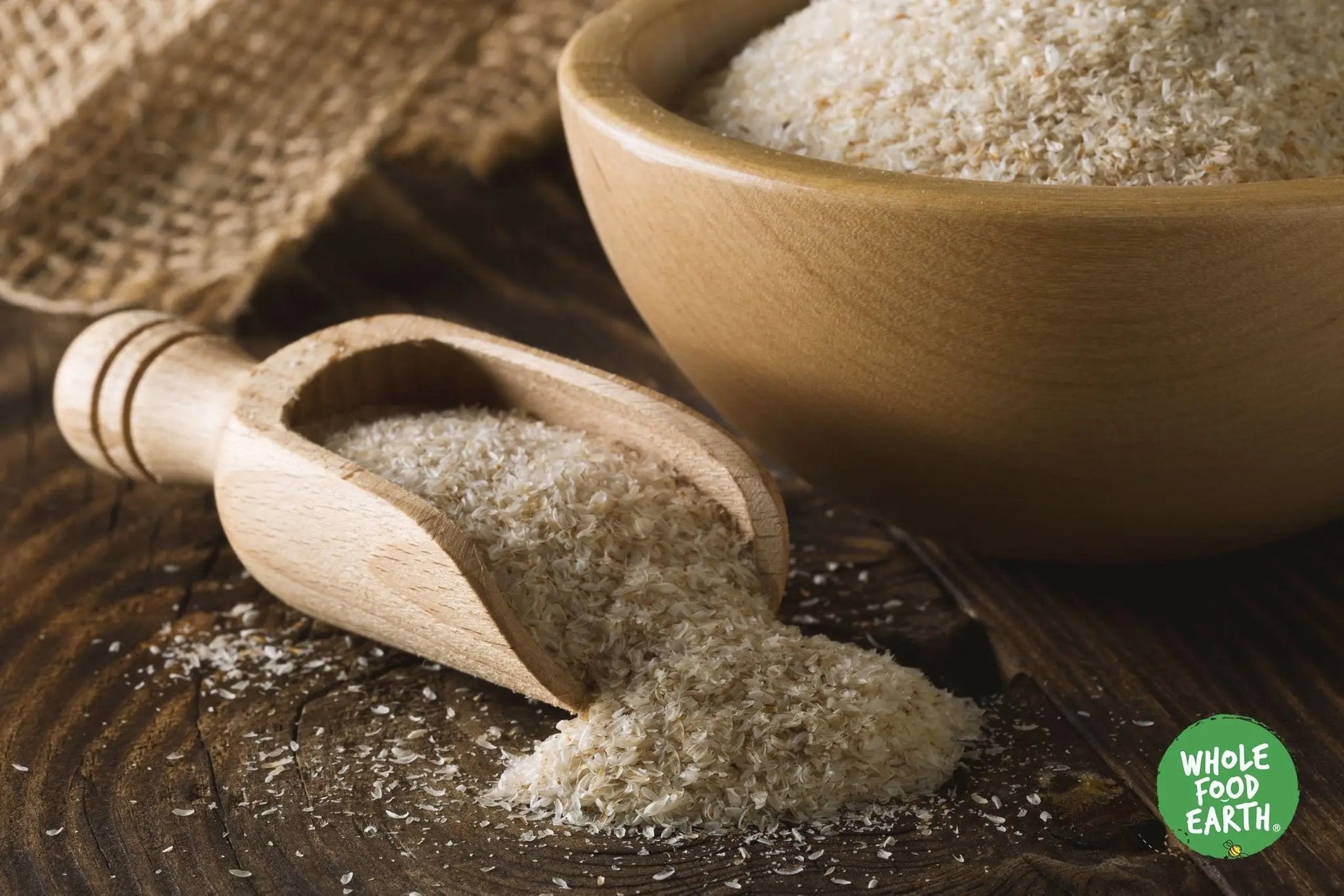 Organic Psyllium Husk from Whole Food Earth, raw blonde specialty fiber in natural form, GMO-free for healthy digestion.