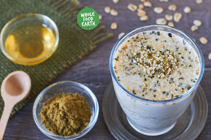 Organic shelled hemp seeds from Whole Food Earth, raw and hulled hemp seeds, GMO-free, vegan-friendly nuts and seeds.