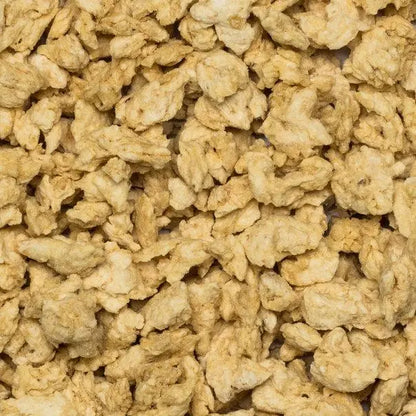 Organic Soya Chunks from Whole Food Earth, GMO-free rice and couscous product, shown in a natural food packaging image.