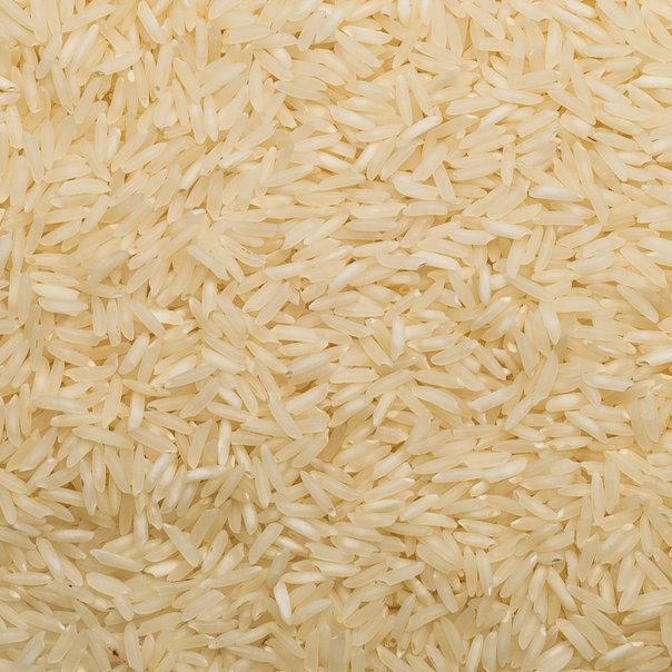 Organic White Basmati Rice from Whole Food Earth, GMO-free, in a clear bag showing long, slender rice grains for cooking.